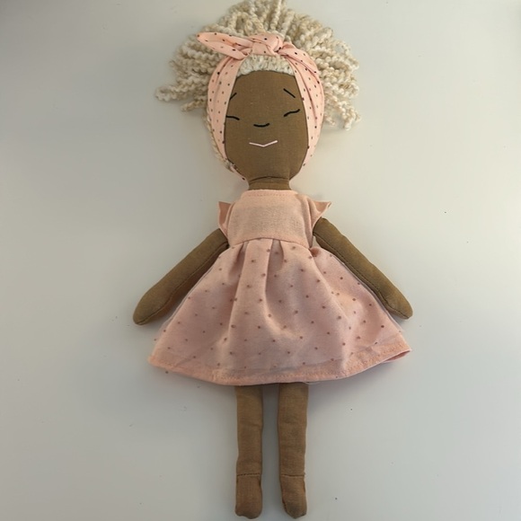 Animal Adventures Plush Girl Doll in Cute Pink Dress - Picture 8 of 9